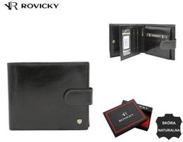 Odinė piniginė su užsegimu - Rovicky TY25302