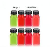 Plastikiniai buteliai sultims su kamščiais, 120 ml