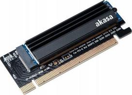 Akasa Akasa M.2 PCIe Adapter mit Kühler - schwarz