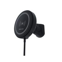Telefono laikiklis Forever car holder for air vent MACH-300 magnetic with wireless charging black Qi2 15W