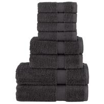 vidaXL Rankšluosčių rinkinys SOLUND, 8vnt., antracito, 600g/m²