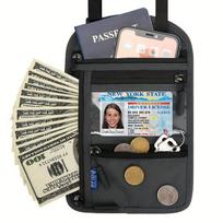 Kelioninė piniginė su RFID blokavimu,  Tamsiai pilka