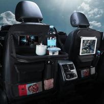 Automobilio sėdynės organizatorius su planšetės laikikliu, Juoda