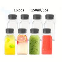 Plastikiniai buteliai sultims su kamščiais, 250 ml