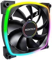 Montech AX140 PWM 140mm Fan, 1600 RPM, 153.76 m³/h, 2.90 mmH2O, RGB, Black