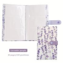 240 Kišenių Spalvotas Nagų Dailės Lipdukų Albumas ,  02 Violetinė
