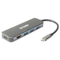 USB Hublis - D-Link - DUB-2333 - USB-C - HDMI - 3 USB 3.2 prievadai