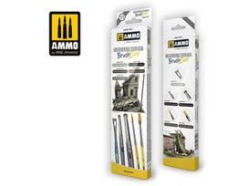 AMMO MIG - Brushes for Weathering Diorama Set (Teptukų komplektas), 7611