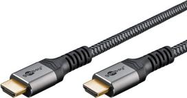 Goobay Plus Ultra High-Speed HDMI Cable, 8K @ 60Hz (Gray, 3 Meters)