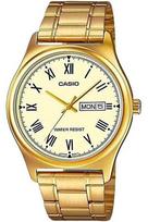 Casio Mtp-v006g-9b vyriškas laikrodis su auksine apyranke