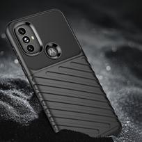 Thunder Case lankstus šarvuotas dangtelis, skirtas Motorola Moto G Power 2022 , juodos spalvos
