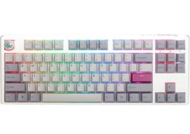 Ducky One 3 Mist Grey TKL Gaming keyboard, RGB LED - MX-Ergo-Clear