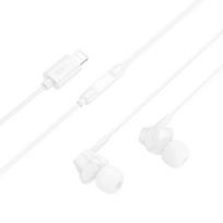 HOCO M113 Clear universalios skaitmeninės ausinės su mikrofonu, iP, baltos