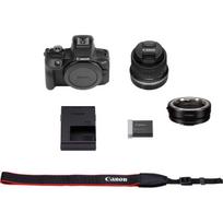 Skaitmeninis fotoaparatas Canon EOS R100 + RF-S 18-45mm F4.5-6.3 IS STM + Mount Adapter EF-EOS R