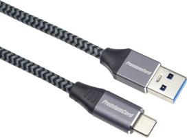 USB-C į USB A jungties kabelis - PREMIUMCORD - ku31cs3 - 3A - 5Gbit/s - Juodas