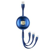 „USAMS 3-IN-1“ LAIDAS, SKIRTAS „LIGHTNING“ IR „MICROUSB“ USB-C GREITAM TELEFONŲ ĮKROVIMUI