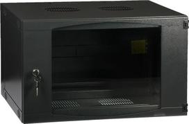 Delta Rack Cabinet 6U 19" 450mm Depth Wall Mount Two Section Glass Door Dark Graphite R19-6U-450-2S