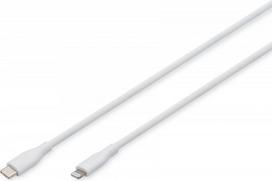 Digitus Usb-c į Lightning 60w 1m baltas silikoninis laidas