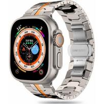 Tech-Protect Stainless Line Apple Watch 42|44|45|49 mm Titanium/ Orange