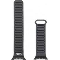 Tech-Protect Audi Logo Genuine Leather Magnetic Apple Watch 44/ 45/ 46/ 49mm Black
