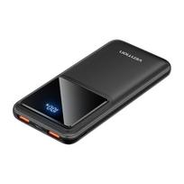 Atsarginis maitinimo šaltinis ("Power Bank") Bela lauko baterija, USB-C, 2x USB, 2x USB, Micro-USB, PD22.5W, 10 000 mAh - Vention (FHKB0) - Juoda