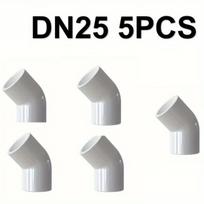5-vnt 45 laipsnių PVC alkūninės vandens jungtys , 45°DN25 (2,54 cm)