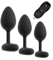 Anos RC Butt Plug Set with Vibration Black