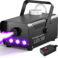 Nešiojama 500W LED dūmų ir rūko mašina su laidiniu ir belaidžiu nuotolinio valdymo pultu, greitas įkaitimas, profesionali efektų įranga, tinka renginiams ir šventėms