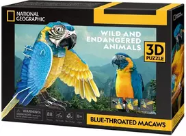 Puzzle 3D 88 pieces Blue-throated macaws