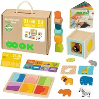 WOOPIE GREEN Box XXL Montessori edukacinė 7in1 sensorinė dėžutė 31-36 mėn. FSC
