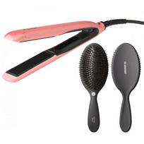 True Divinity MK2 Peachy Gold Set Plaukų tiesintuvo ir Gloss Brush šepečio rinkinys