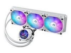 ASUS ROG Strix LC III ARGB LCD WHT all-in-one CPU liquid cooler with 2.1 IPS LCD Aseteks new Gen7 v2 pump and premium ROG ARGB fans