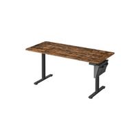 Elektrinis reguliuojamo aukščio rašomasis stalas 70x160x120cm., juodos/rudos spalvos
