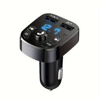 FM moduliatorius su dvigubu USB įkrovikliu, juodas