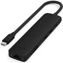 Satechi Satechi USB-C 7-in-1 Slim Multiport Adapter with Ethernet Black ST-P7SK