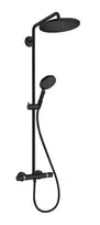 Hansgrohe Croma Select S – dušo komplektas Showerpipe 280 su termostatu, EcoSmart, juodas matinis 26891670