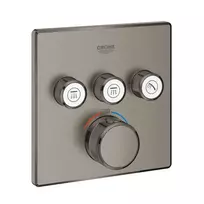 Grohe Grohtherm SmartControl – į sieną įmontuojamas dušo maišytuvas su termostatu, 3 vožtuvais, šlifuotas kietas grafitas 29126AL0