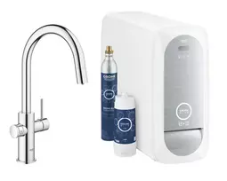 Grohe Blue Home – kriauklės maišytuvas Connected, su aušinimo įrenginiu ir vandens filtru, chromuotas 31541000