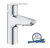 Grohe QuickFix Start – praustuvo maišytuvas su ištraukiamu išliejimo vamzdžiu ir Push-Open nuleidimo mechanizmu, chromas 24205003
