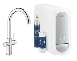 Grohe Blue Home – kriauklės maišytuvas Connected, su aušinimo įrenginiu ir vandens filtru, chromuotas 31455001