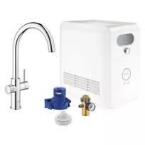 Grohe Blue Professional – kriauklės maišytuvas Connected, su aušinimo įrenginiu ir vandens filtru, chromuotas 31323002