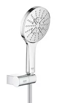Grohe Rainshower SmartActive – sieninis laikiklis 130 9,5 l/min, 3 srovių tipai, rankinis dušo laikiklis ir dušo žarna, chromas 26580000