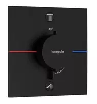 Hansgrohe ShowerSelect Comfort – į sieną įmontuojamas termostatinis maišytuvas 2 vartotojams, juodas matinis 15572670