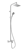 Hansgrohe Vernis Shape – dušo rinkinys Showepipe 230 su vonios termostatu, EcoSmart, chromuotas 26098000