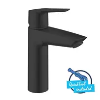 Grohe QuickFix Start – praustuvo maišytuvas su „Push-Open“ išleidimo mechanizmu, juodas matinis 242042432
