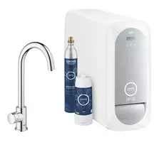 Grohe Blue Home – kriauklės vožtuvas Mono Connected su aušinimo įrenginiu ir vandens filtru, chromuotas 31498001