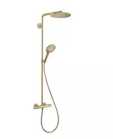 Hansgrohe Raindance S – dušo komplektas su termostatu, skersmuo 24 cm, 3 srovių tipai, EcoSmart, šlifuotas bronzos spalvos 28823140