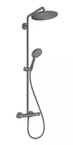 Hansgrohe Croma Select S – dušo kolona Showerpipe 280 su termostatiniais maišytuvais, EcoSmart, juoda chromuota 26891340