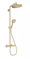 Hansgrohe Croma Select S – dušo kolona Showerpipe 280 su termostatiniais maišytuvais, EcoSmart, šlifuotas bronzos spalvos 26891140