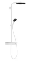 Hansgrohe Pulsify S – dušo rinkinys su termostatu, skersmuo 26 cm, 3 srovių tipai, EcoSmart, balta matinė 24221700